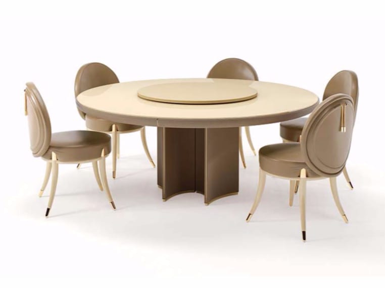 Мраморный круглый стол для контракта с Lazy Susan Turri ARCH-00144421