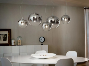 Подвесной светильник из дутого стекла