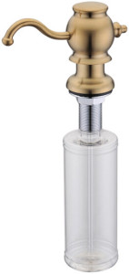 Встраиваемый дозатор ZorG Inox ZR-24 BR для жидкого мыла, бронза