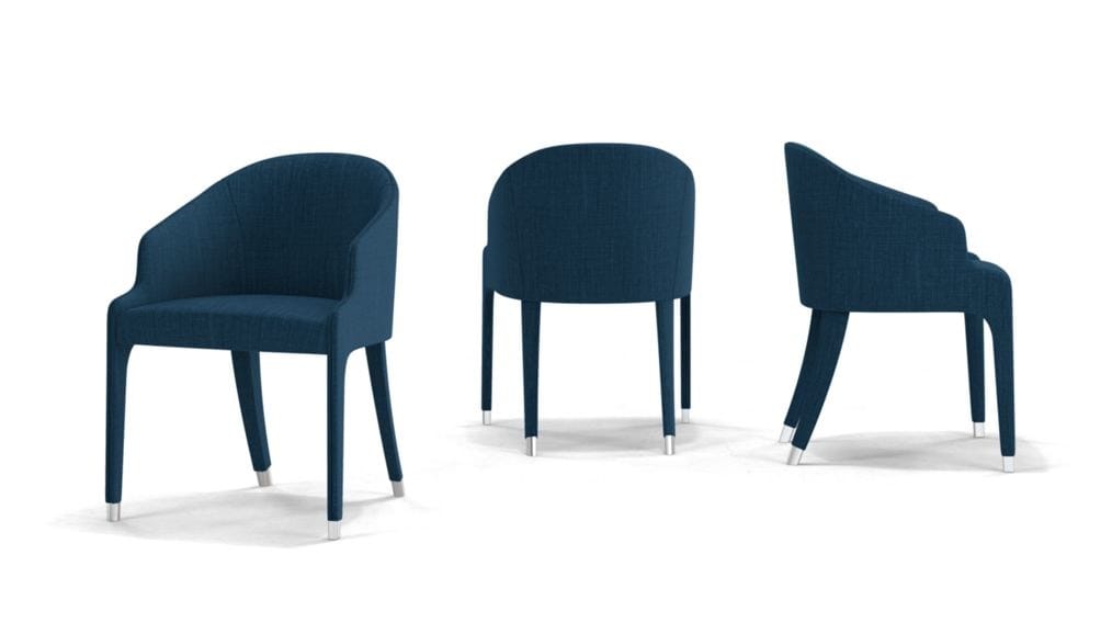 Мягкий тканевый стул с подлокотниками ROCHE BOBOIS Колокольня ARCH-00030030 - Вид №3