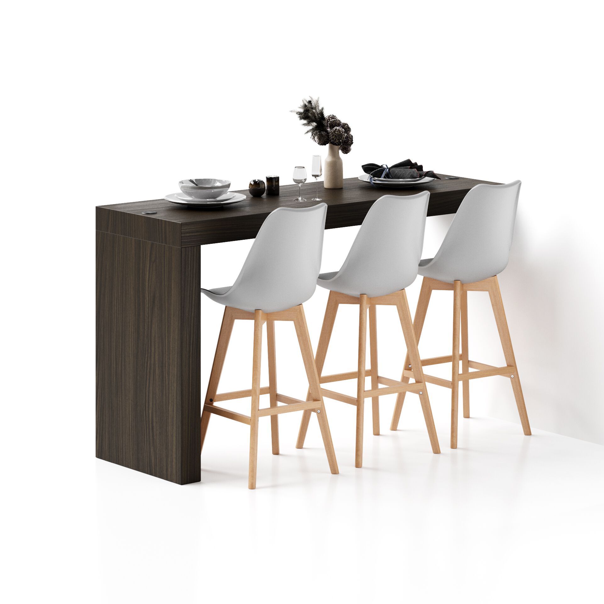 Высокий стол на полуострове в меламине с беспроводным зарядным устройством Mobili Fiver Evolution ARCH-00028433 - Вид №3