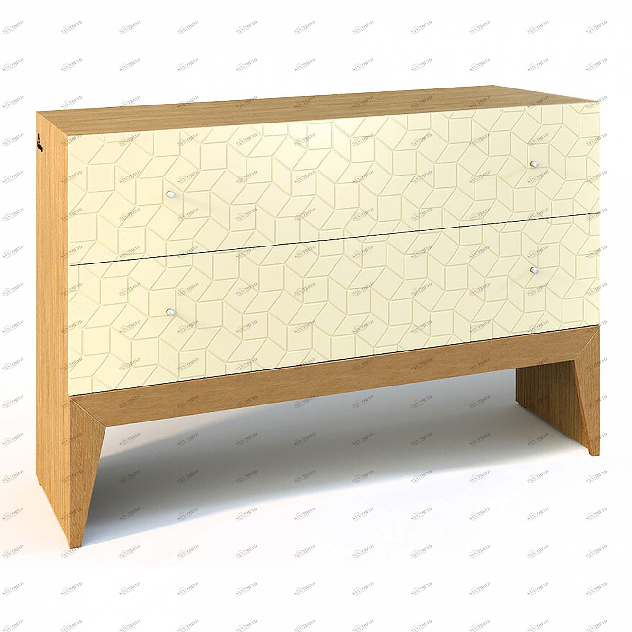 Комод деревянный с 2 ящиками желтый Telly BRAGIN DESIGN ДИЗАЙНЕРСКИЕ, КОМОДЫ TELLY-TINY ОТ BRAGIN DESIGN 256452 Бежевый 