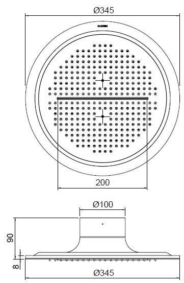 ZAZZERI Светодиодная лейка для душа из нержавеющей стали Jk21 sun-id-1350056 - Вид №7