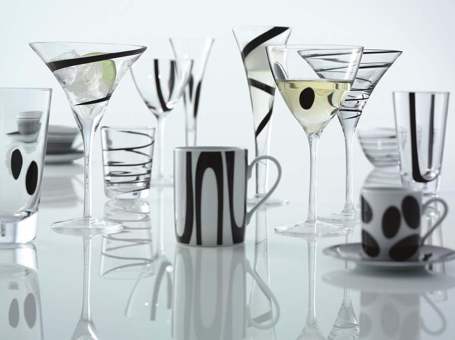 Набор из 4 бокалов для коктейлей 250 мл Jazz LSA INTERNATIONAL JAZZ 00-3863241 Прозрачный;черный - Вид №4