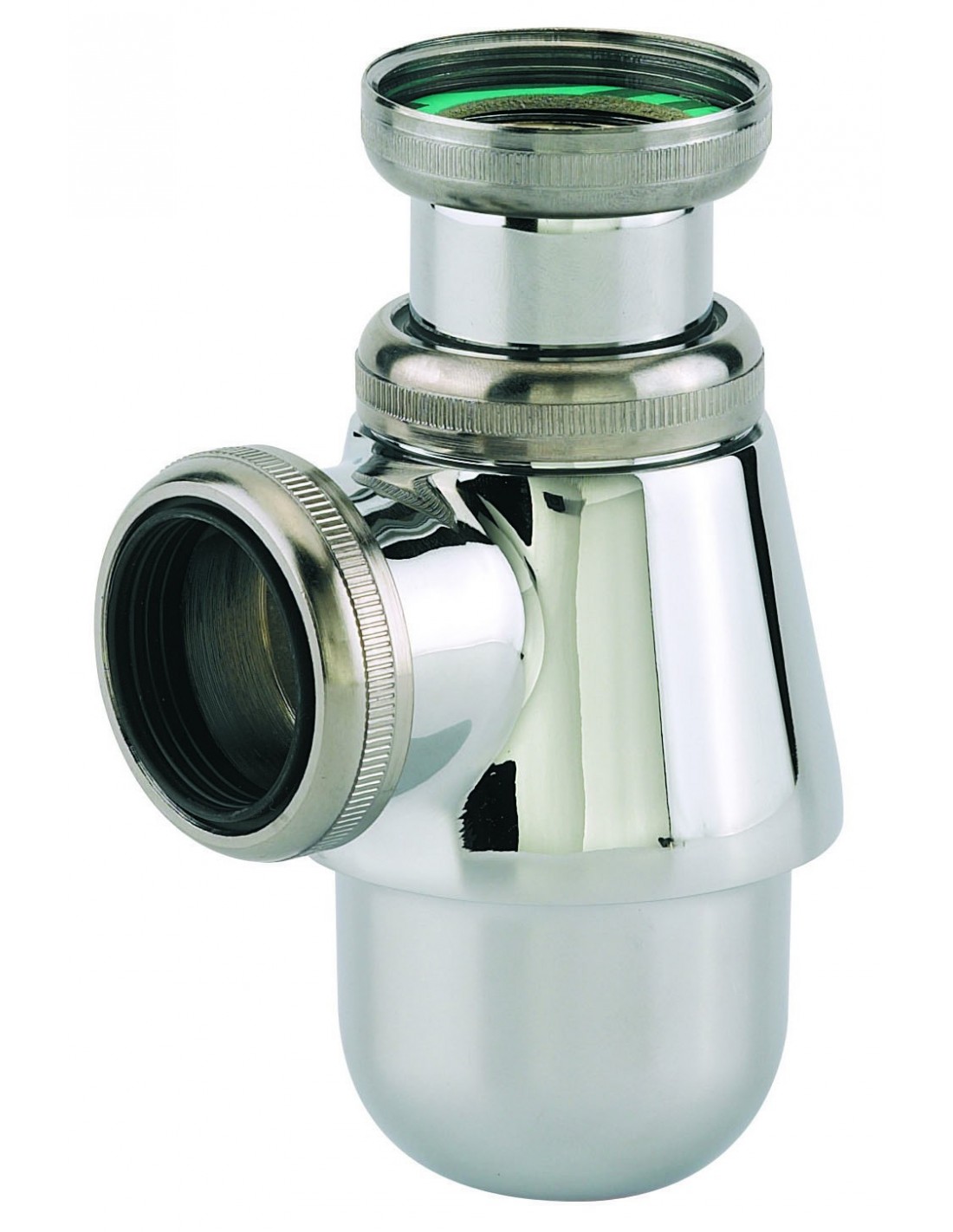 141300 000 00  Сифон для мойки, хромированный, регулируемый размер 35/90 мм, выход D 32 мм, латунь Valentin Хром 