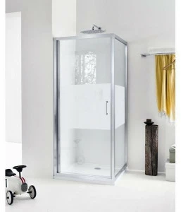 INDA® Угловая душевая кабина из стекла с распашной дверцей New claire