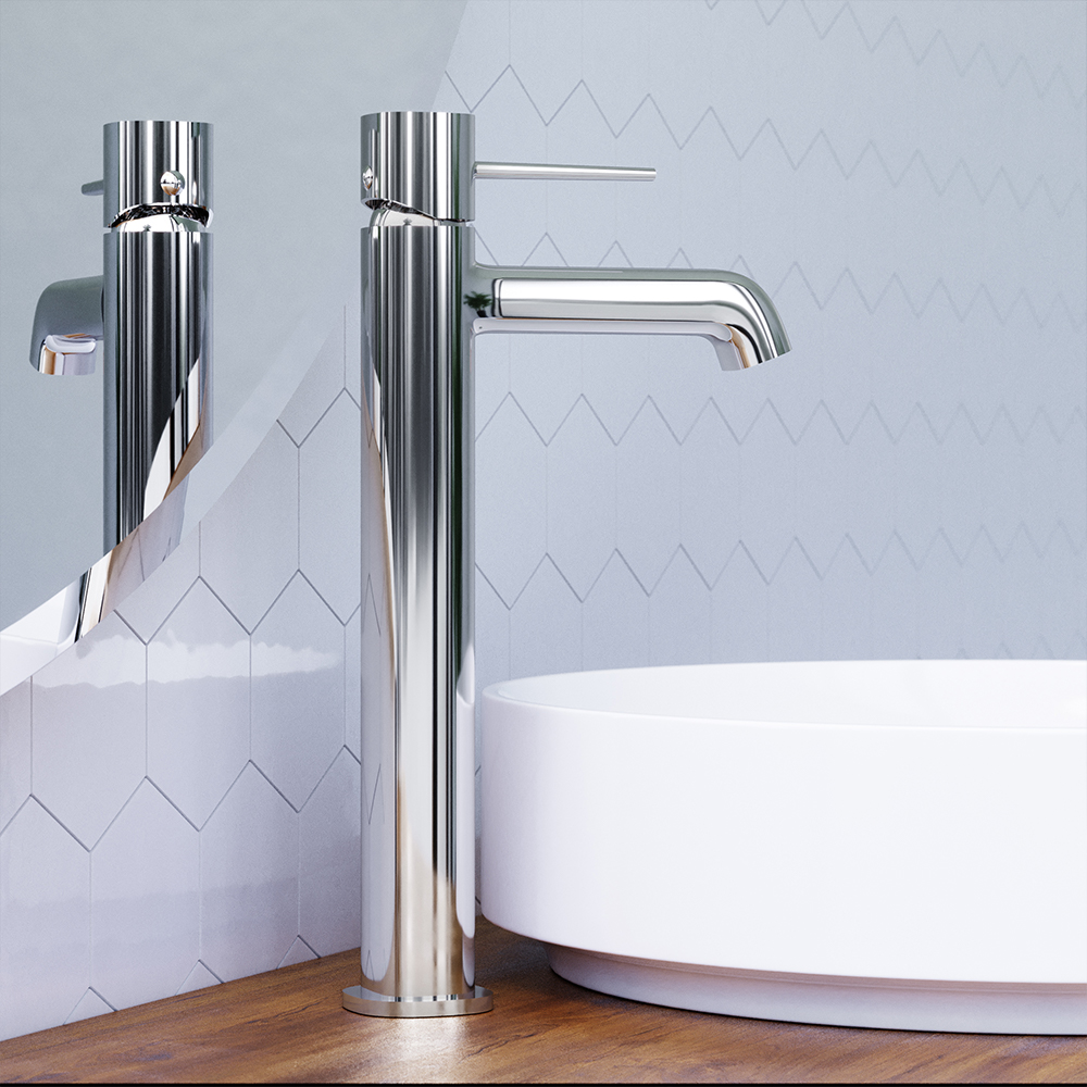 860220000 смеситель для умывальника высокий Damixa Sirius - Вид №1