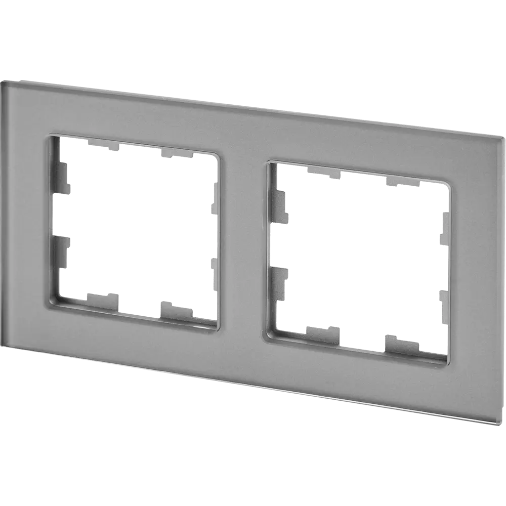 Рамка IEK Brite-2 для розеток и выключателей, серый металлик 87761315 STLM-1105560 - Вид №2