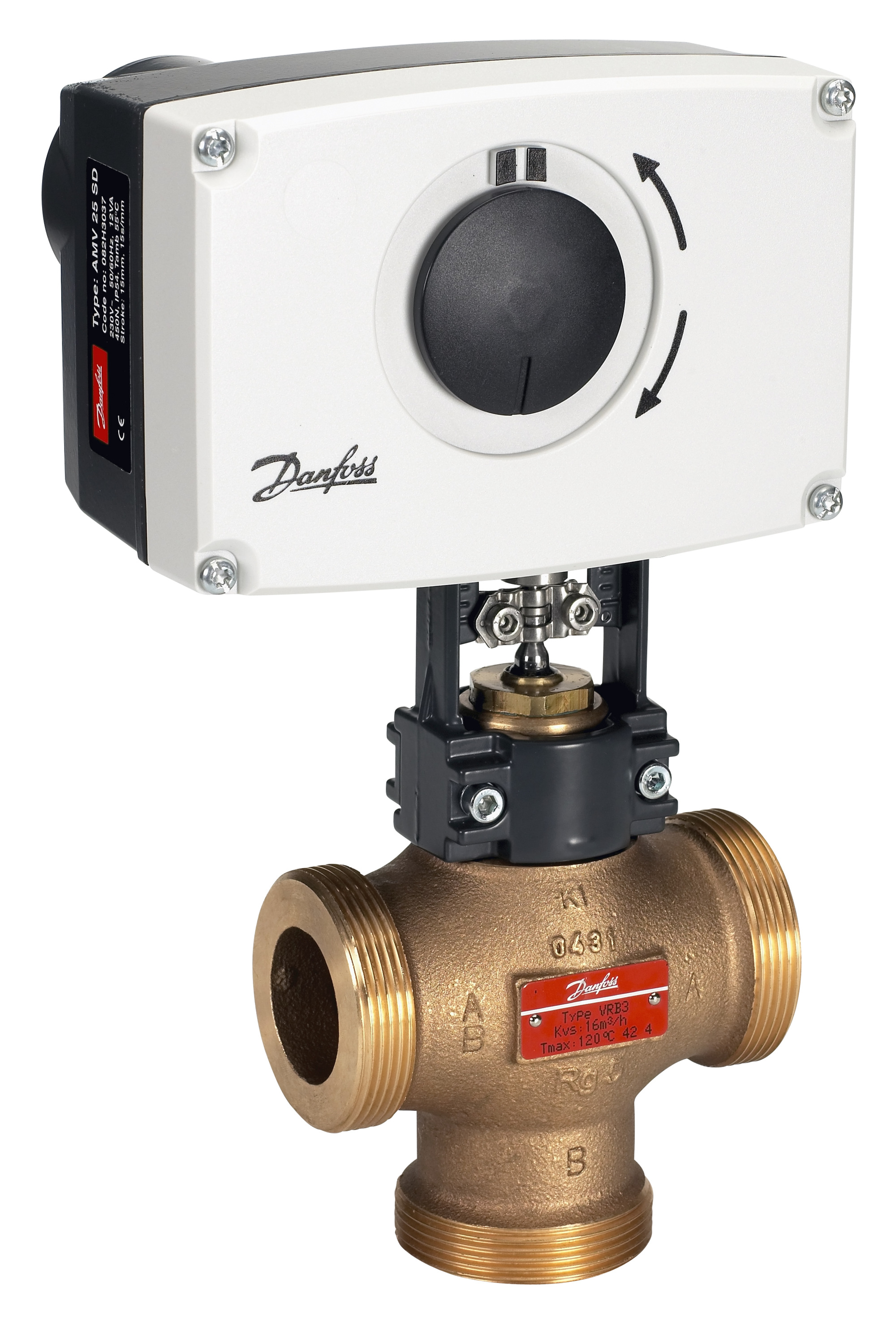 Danfoss Редукторные электроприводы с трехпозиционным управлением AMV 438 SU Эл. привод имп., 230В пер. т 082H0123  - Вид №46