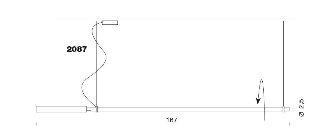 Алюминиевый регулируемый светодиодный подвесной светильник Martinelli Luce колибри ARCH-00126072 - Вид №9