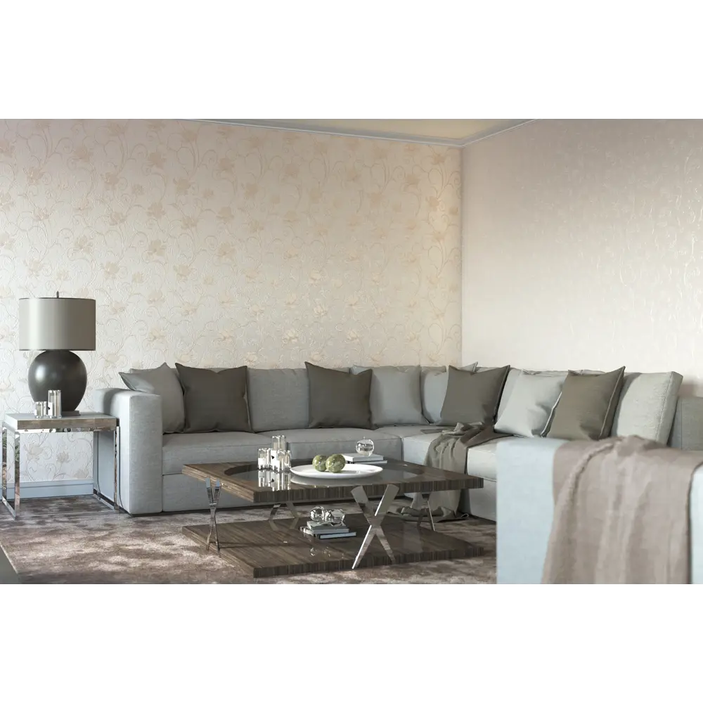 Обои флизелиновые Палитра Lilium бежевые 1.06 м PL71051-21 82091800 STLM-2092358 - Вид №3