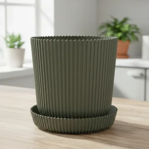 Горшок для цветов Тek.А.Тek 16x16x15.5 см v2.4 л пластик тайга