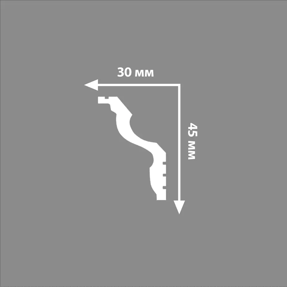 Плинтус потолочный полистирол Decomaster 148D-18D бежевый 30х45х2000 мм STLM-2177839 - Вид №4