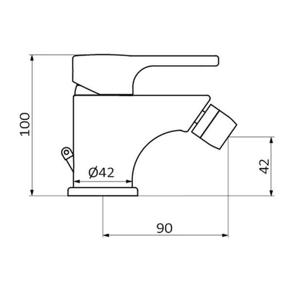 15710150 BASIC Биде Смеситель Хром GRB MIXERS  - Вид №1