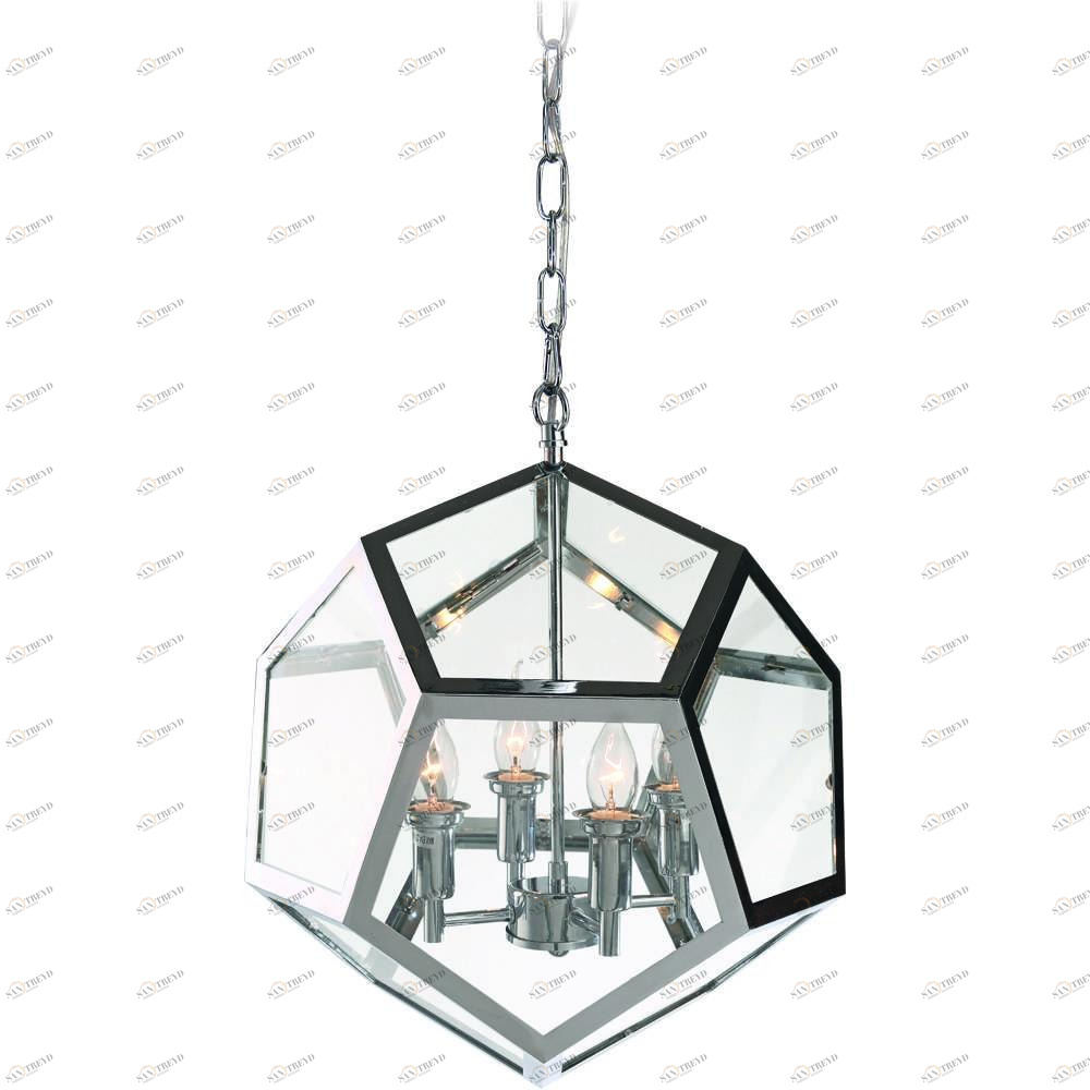 Подвесная люстра Divinare Poliedro 2020/02 SP-4 DIVINARE ДИЗАЙНЕРСКИЕ, POLIEDRO 074989 Хром 