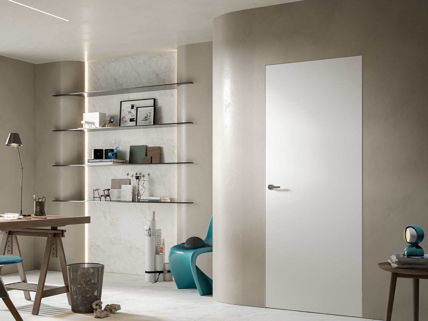 Распашная стена заподлицо двери Scrigno PIUMA ARCH-00122854