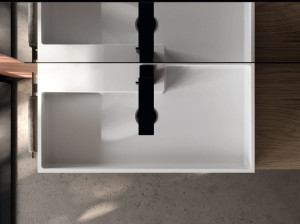 Одинарный прямоугольный умывальник Aquatek