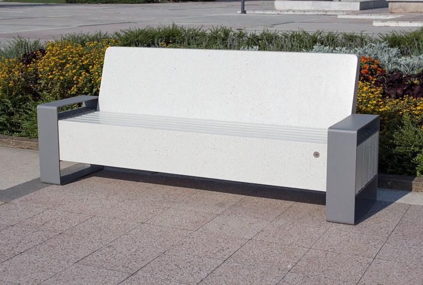 ENCHO ENCHEV - ETE Бетонная скамья со спинкой  159  - Вид №1