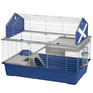 ПР0047578 Клетка для кроликов Barn 100 синяя 96х57х73см FERPLAST