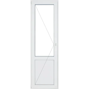 Балконная дверь ПВХ Deceuninck одностворчатая левая поворотная 2130x700 мм (ВxШ) двуxкамерный стеклопакет белый