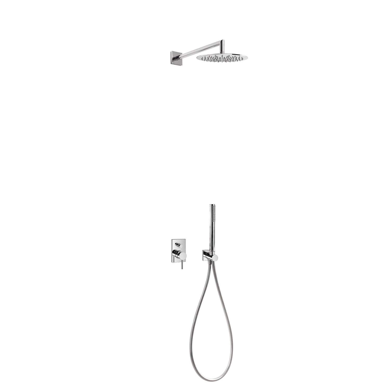 МАКСИМАЛЬНЫЙ комплект 2-ходового скрытого смесителя для душа с одной ручкой-06298001 TRES 