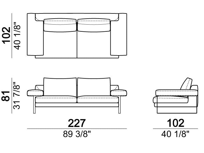 2-местный кожаный диван Arketipo EGO ARCH-00090928 - Вид №3
