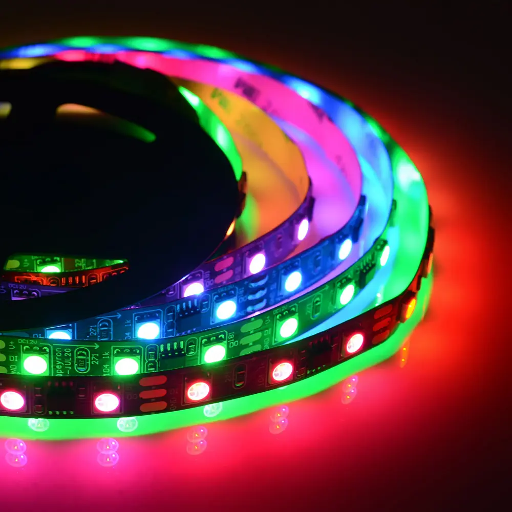 Адресная светодиодная лента Apeyron SMD5050 12В 10 мм 2м 14.4 Вт/м 60диод/м RGB 82535315 STLM-2049864  - Вид №2