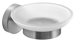 5011(38) Gedy G-Project, настенная стеклянная мыльница, цвет зачищенный хром