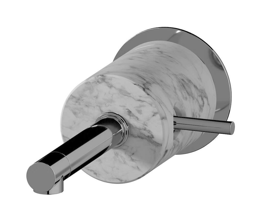 Встроенный в стену смеситель для раковины на 1 отверстие в комплекте с донным клапаном WE ARE IB mm209cc_1 Chrome Marmo