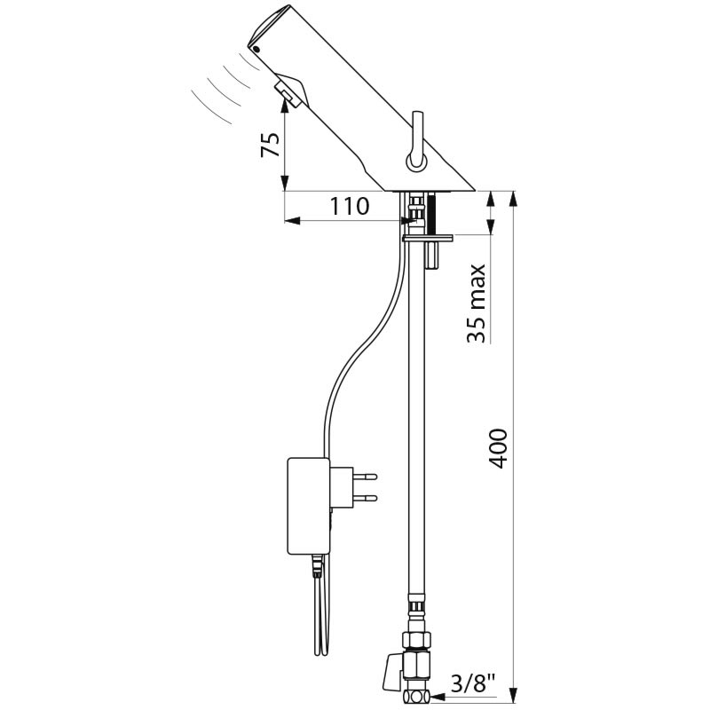 490001 Сенсорный смеситель TEMPOMATIC MIX 4 DELABIE  - Вид №1