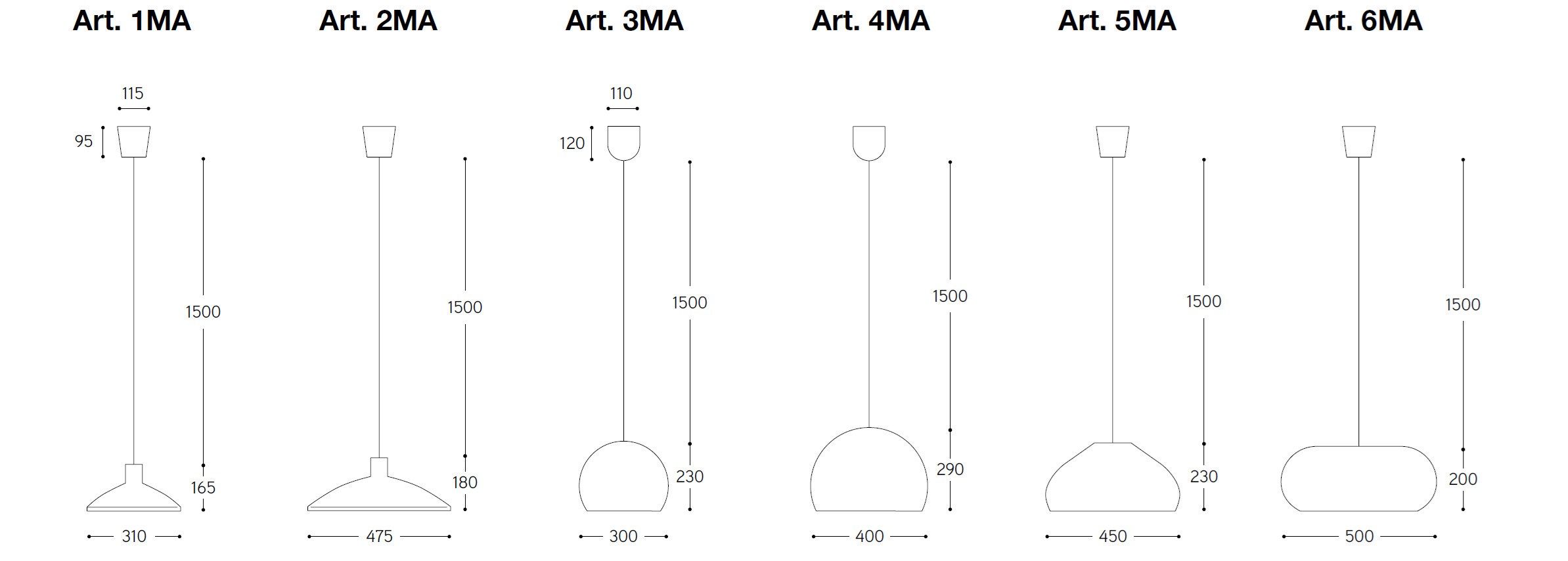 Стальной подвесной светильник Aldo Bernardi MATERIA ARCH-00077228 - Вид №4