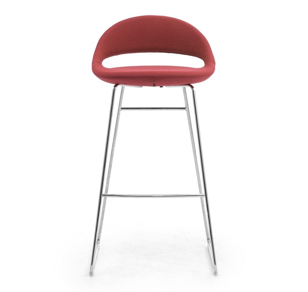 Высокий стул из стали и ткани со спинкой Leyform Samba ARCH-00004631 - Вид №6