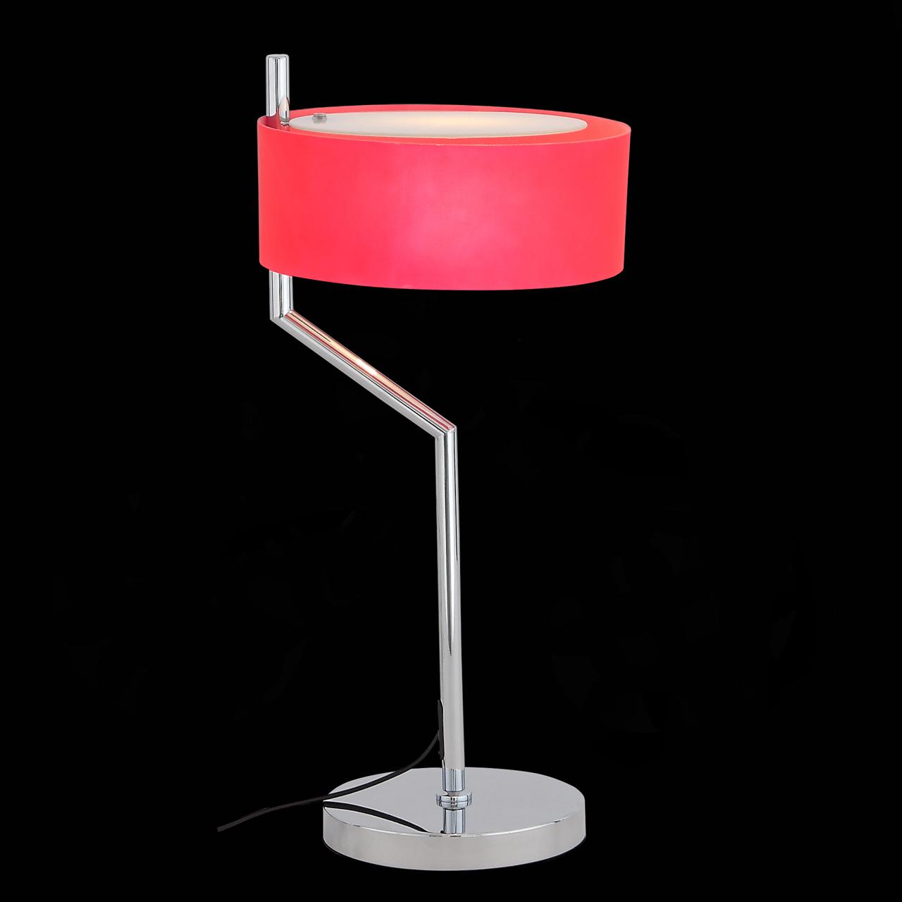 Настольная лампа красная со стеклянным абажуром Foresta SL483.604.01 ST LUCE КЛАССИЧЕСКИЕ 328970 Красный;хром  - Вид №2