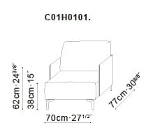 Кожаное кресло с подлокотниками CAMERICH East-West ARCH-00055716 - Вид №2