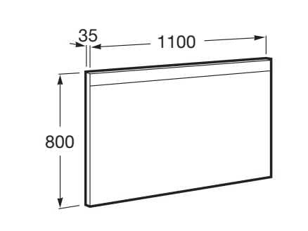 Прямоугольное зеркало со встроенным настенным освещением Roca Призма ARCH-00035564 - Вид №6
