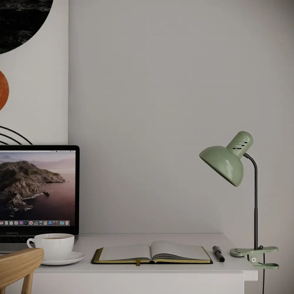 Рабочая лампа настольная Семь огней Эйр на прищепке 1 лампа Е27 цвет мятный STLM-2177377 - Вид №9