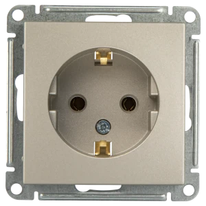 SYSTEME ELECTRIC W59 - механизм розетки скрытого монтажа в цвете платина 82797855