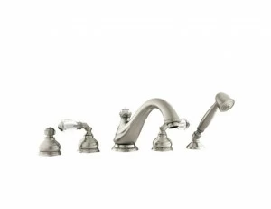 041616.A00.62 Набор для ванны с пятью отверстиями и кристаллами сваровски Сатин никель