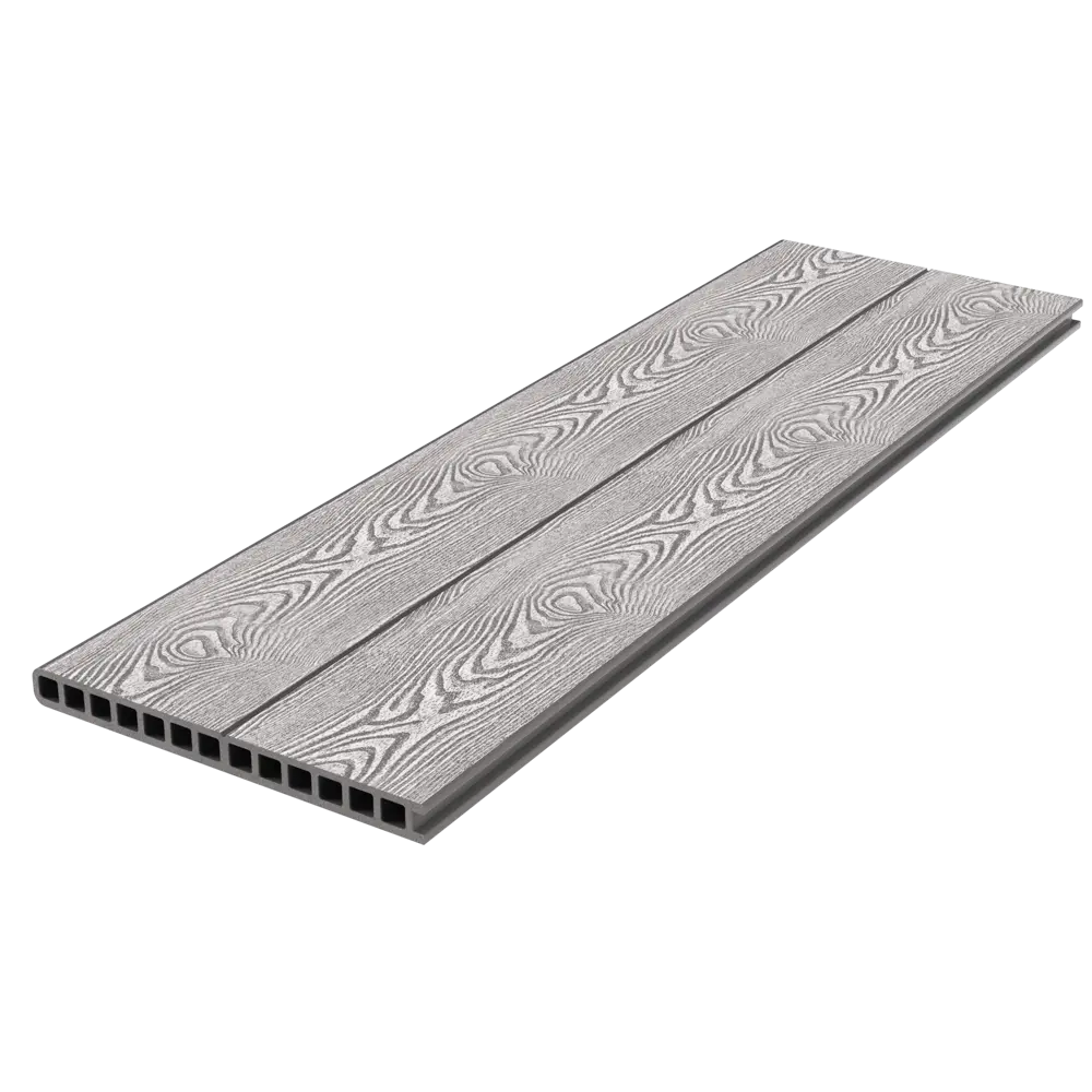 Holzhof: Прямая ступень Classic из ДПК 3000x317x28 мм серый 89357815 STLM-1573153