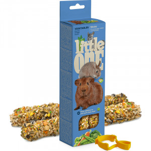 ПР0033548 Лакомство для грызунов Палочки для морских свинок, кроликов и шиншилл с овощами 2х60г Little one