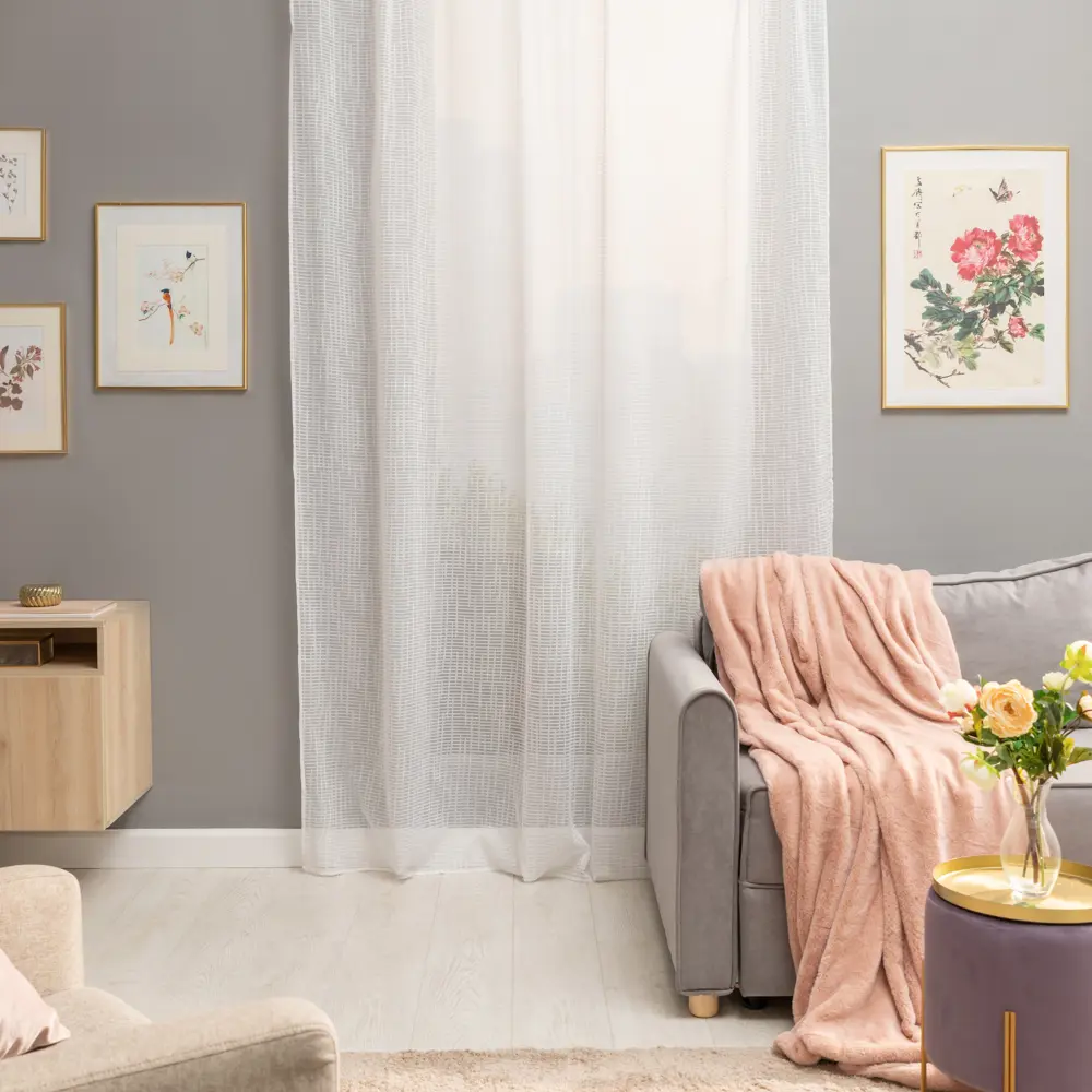 Тюль на ленте Inspire Emelyne 200x280 см цвет белый 82485611 STLM-2063821 