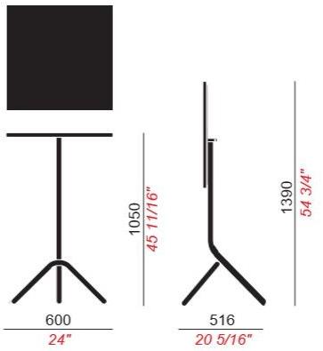 COLOS Высокий квадратный стол из листового металла с откидной столешницей Ta sun-id-1498029 - Вид №1