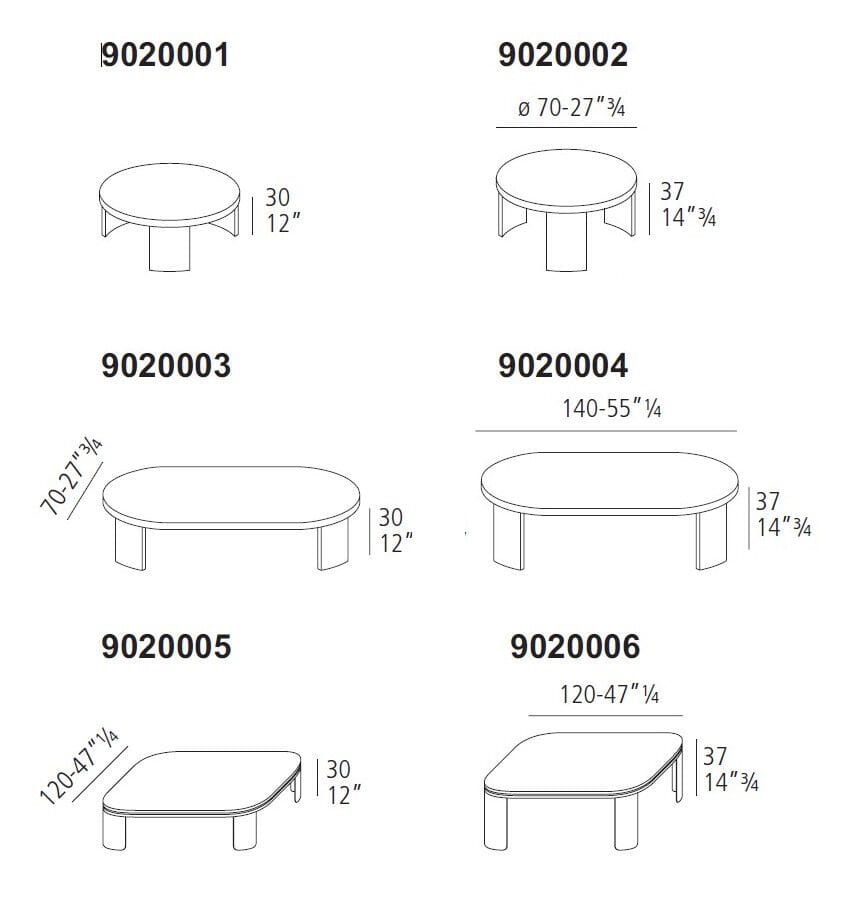 Прямоугольный низкий журнальный столик Vibieffe 9020 POINT ARCH-00076964 - Вид №6