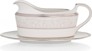 32132 Noritake Соусник с подставкой Noritake "Серебряный дворец" 300мл Фарфор костяной