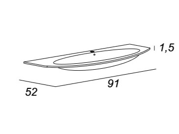 Мебель для ванной CEZARES EDEN 91 Grigio talpa opaco - Вид №4