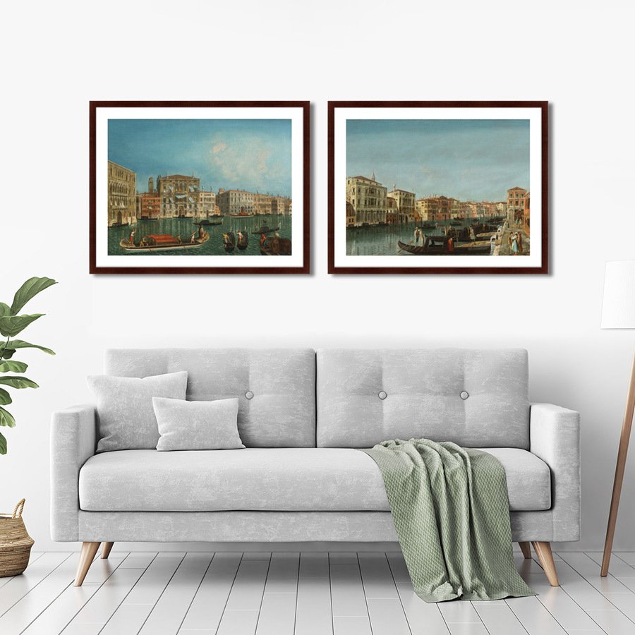 Картина в раме 78,5х100 см View Of The Grand Canal, Venice, 1732г. КАРТИНЫ В КВАРТИРУ  264288 Голубой;желтый;коричневый;разноцветный  - Вид №2