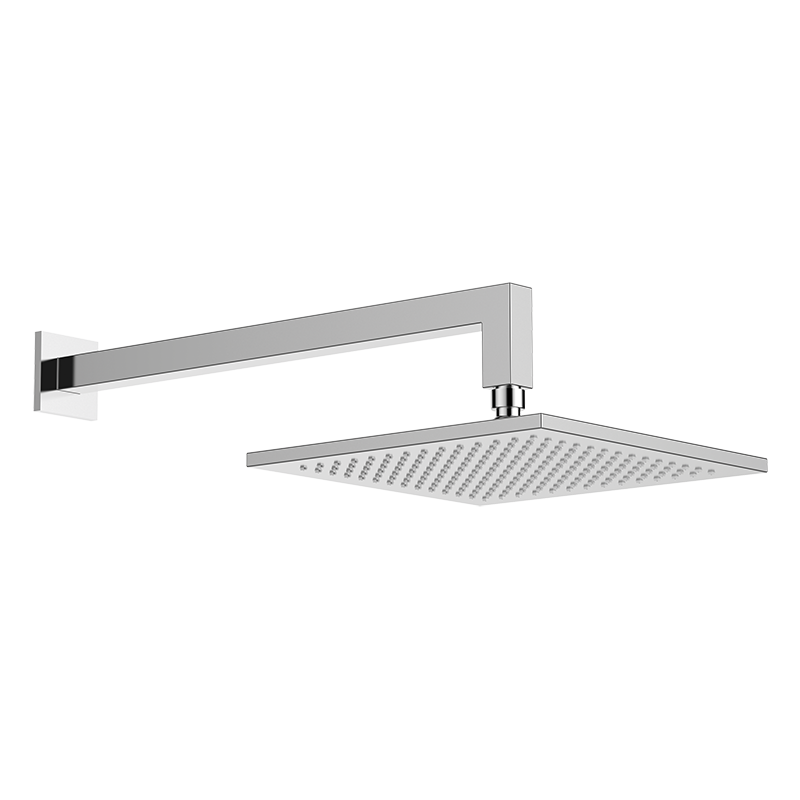 05027013 PREMIUM Площадь Inox Showerhead + Квадратный вооружить Бронированный Хром GRB MIXERS 