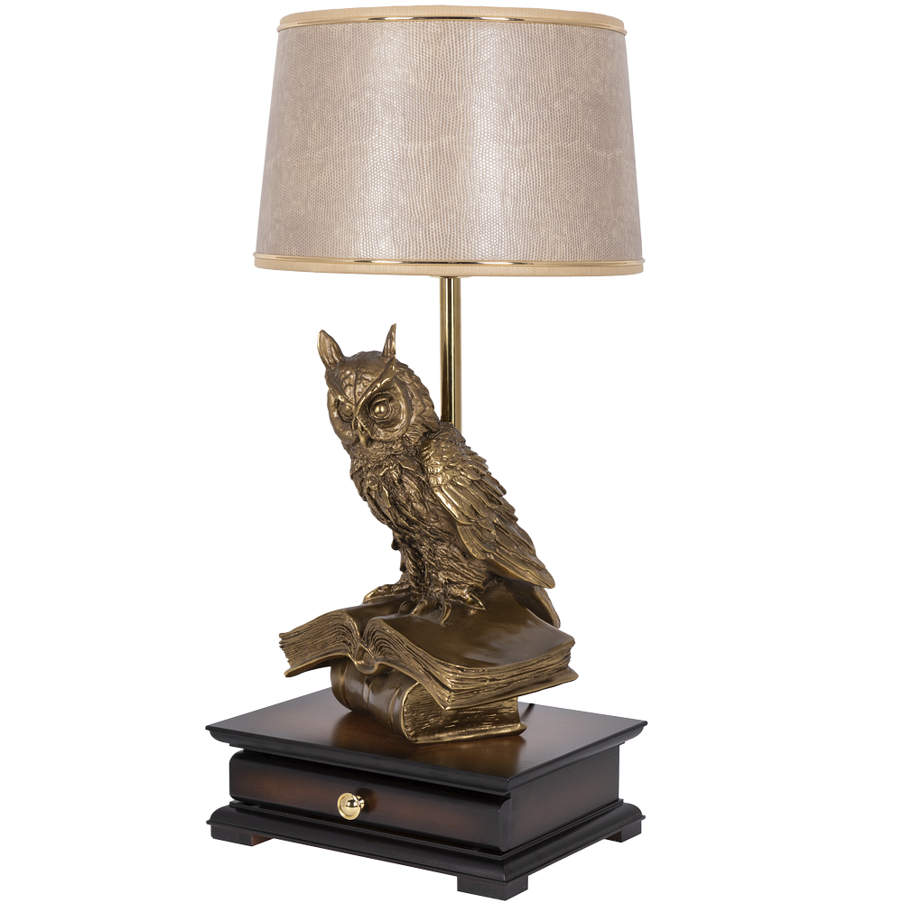 33006/1,34057 Настольная лампа с бюро Ученый Филин Тюссо Игуана Беж BOGACHO 4627138211540, 4627138151099