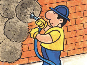 Фиброзная штукатурка для восстановления и структурной штукатурки