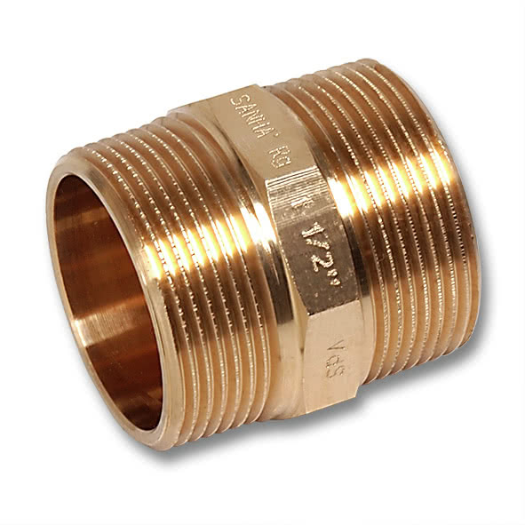 2522112R SANHA 522 ниппель, латунь 11/2 мм  - Вид №1